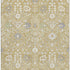 5' X 8' Gold Gray And Ivory Oriental Washable Area Rug With UV Protection
