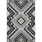 5' X 8' Black Gray And Silver Tribal Washable Area Rug With UV Protection