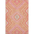 5' X 8' Coral Pink And Ivory Tribal Washable Area Rug With UV Protection