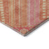 5' X 8' Coral Pink And Ivory Tribal Washable Area Rug With UV Protection