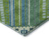 5' X 8' Lime Green Teal And Ivory Tribal Washable Area Rug With UV Protection