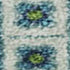 5' X 8' Lime Green Teal And Ivory Tribal Washable Area Rug With UV Protection