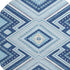 8' Navy Blue And Ivory Tribal Washable Round Rug With UV Protection
