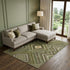8' X 10' Olive Green Ivory And Brown Tribal Washable Area Rug With UV Protection
