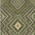 8' X 10' Olive Green Ivory And Brown Tribal Washable Area Rug With UV Protection