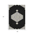 5' X 8' Black Ivory And Gold Oriental Washable Area Rug With UV Protection