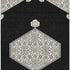5' X 8' Black Ivory And Gold Oriental Washable Area Rug With UV Protection