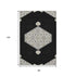 8' X 10' Black Ivory And Gold Oriental Washable Area Rug With UV Protection