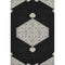 8' X 10' Black Ivory And Gold Oriental Washable Area Rug With UV Protection