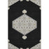 8' X 10' Black Ivory And Gold Oriental Washable Area Rug With UV Protection