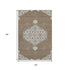 5' X 8' Brown Beige And Gray Oriental Washable Area Rug With UV Protection