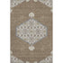 5' X 8' Brown Beige And Gray Oriental Washable Area Rug With UV Protection