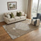 5' X 8' Brown Beige And Gray Oriental Washable Area Rug With UV Protection