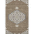 8' X 10' Brown Beige And Gray Oriental Washable Area Rug With UV Protection