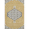 5' X 8' Gold Ivory And Gray Oriental Washable Area Rug With UV Protection