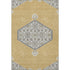 5' X 8' Gold Ivory And Gray Oriental Washable Area Rug With UV Protection