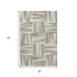 8' X 10' Beige Ivory And Gold Geometric Washable Area Rug With UV Protection
