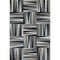5' X 8' Black Beige And Ivory Geometric Washable Area Rug With UV Protection