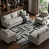 9' X 12' Black Beige And Ivory Geometric Washable Area Rug With UV Protection