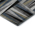 9' X 12' Black Beige And Ivory Geometric Washable Area Rug With UV Protection