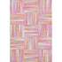5' X 8' Blush Peach And Ivory Geometric Washable Area Rug With UV Protection