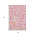 8' X 10' Blush Peach And Ivory Geometric Washable Area Rug With UV Protection