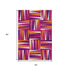 5' X 8' Burgundy Purple And Orange Geometric Washable Area Rug With UV Protection