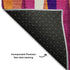 5' X 8' Burgundy Purple And Orange Geometric Washable Area Rug With UV Protection