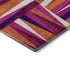 5' X 8' Burgundy Purple And Orange Geometric Washable Area Rug With UV Protection