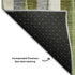 8' Green Ivory And Gray Geometric Washable Round Rug With UV Protection