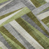 8' Green Ivory And Gray Geometric Washable Round Rug With UV Protection