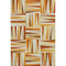5' X 8' Orange Rust And Ivory Geometric Washable Area Rug With UV Protection
