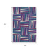 5' X 8' Purple Ivory And Blue Geometric Washable Area Rug With UV Protection