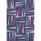 5' X 8' Purple Ivory And Blue Geometric Washable Area Rug With UV Protection