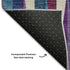 5' X 8' Purple Ivory And Blue Geometric Washable Area Rug With UV Protection