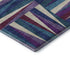 5' X 8' Purple Ivory And Blue Geometric Washable Area Rug With UV Protection