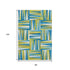 8' X 10' Teal Green And Ivory Geometric Washable Area Rug With UV Protection