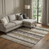 8' X 10' Brown Beige And Ivory Striped Washable Area Rug With UV Protection