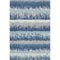 5' X 8' Blue Ivory And Gray Striped Washable Area Rug With UV Protection