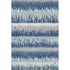5' X 8' Blue Ivory And Gray Striped Washable Area Rug With UV Protection
