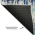 5' X 8' Blue Ivory And Gray Striped Washable Area Rug With UV Protection