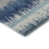 5' X 8' Blue Ivory And Gray Striped Washable Area Rug With UV Protection