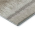 8' X 10' Ivory Beige And Gray Striped Washable Area Rug With UV Protection