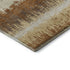 5' X 8' Coffee Beige And Copper Striped Washable Area Rug With UV Protection
