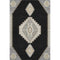 5' X 8' Black Beige And Gold Oriental Washable Area Rug With UV Protection