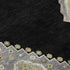 5' X 8' Black Beige And Gold Oriental Washable Area Rug With UV Protection