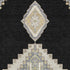 5' X 8' Black Beige And Gold Oriental Washable Area Rug With UV Protection