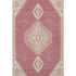 5' X 8' Blush Gray And Pink Oriental Washable Area Rug With UV Protection