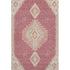 9' X 12' Blush Gray And Pink Oriental Washable Area Rug With UV Protection
