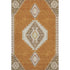 5' X 8' Copper Gold And Beige Oriental Washable Area Rug With UV Protection